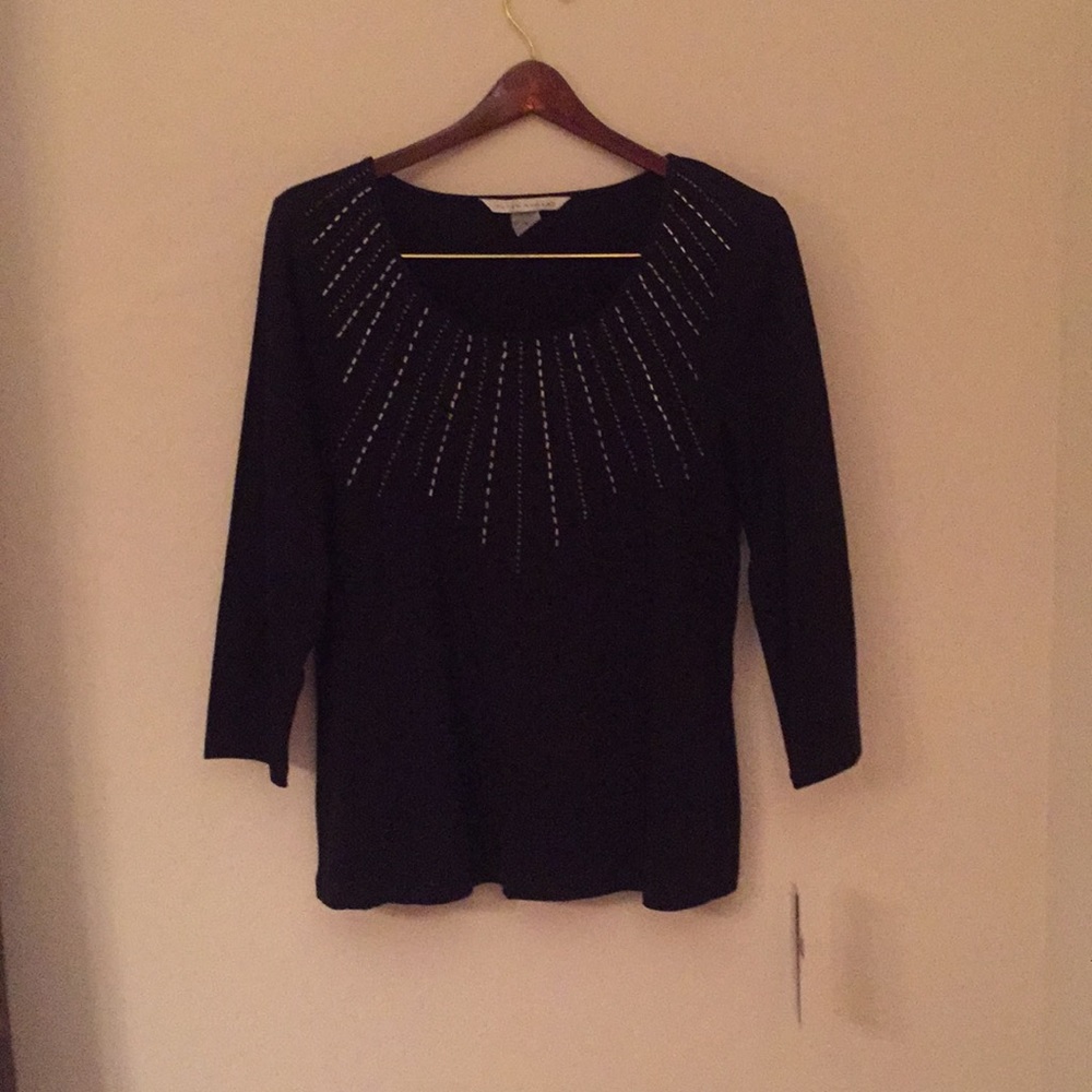 Black beaded blouse